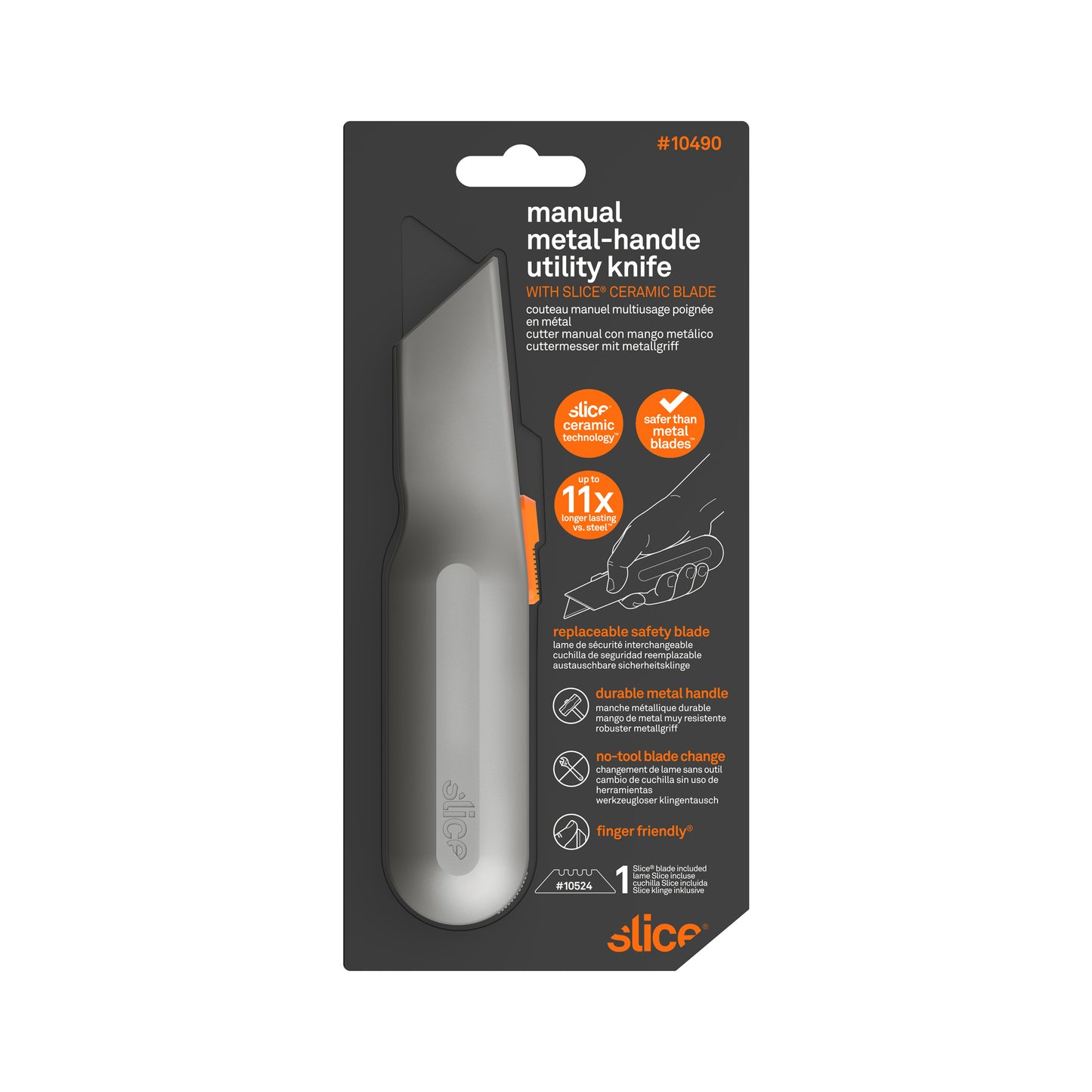 Slice® Manual Metal-Handle Utility Knife - Box of 6