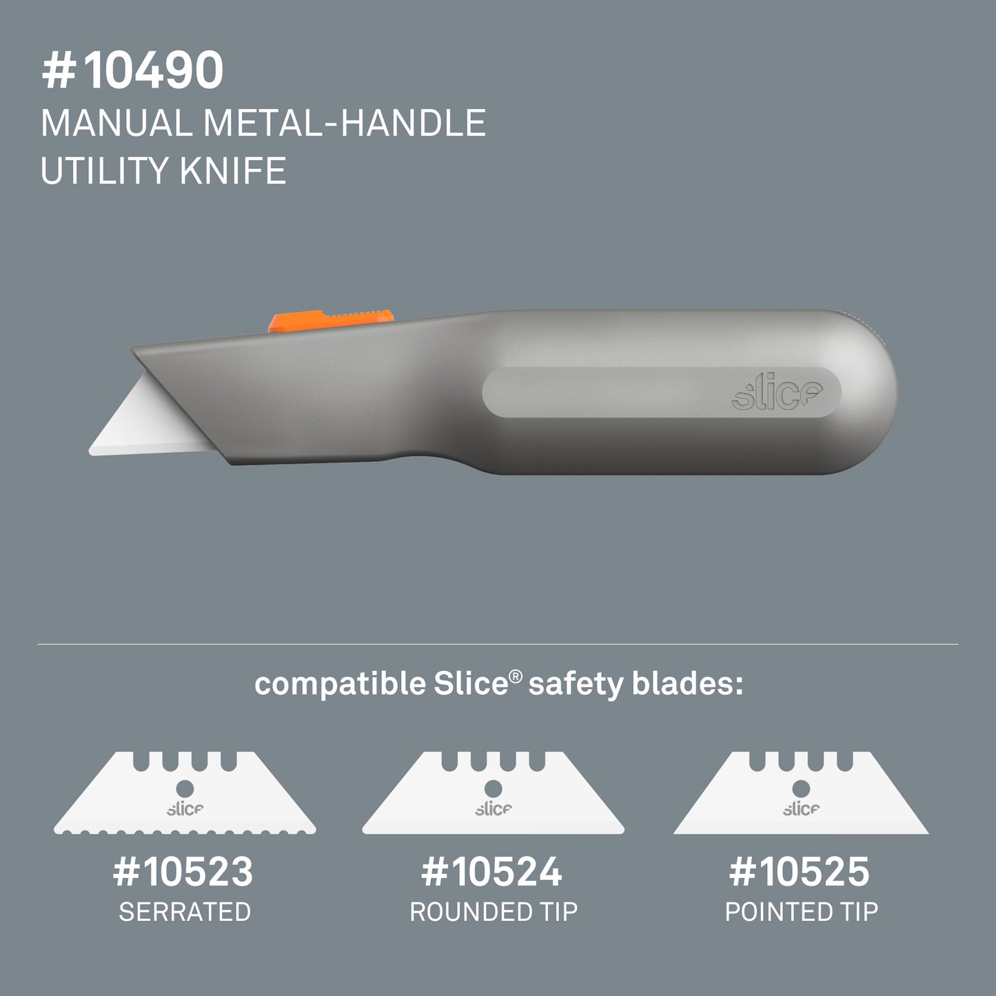 Slice® Manual Metal-Handle Utility Knife - Box of 6